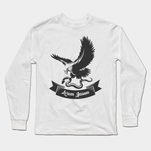 Eagle with Snake and Ribbon Long Sleeve T-Shirt